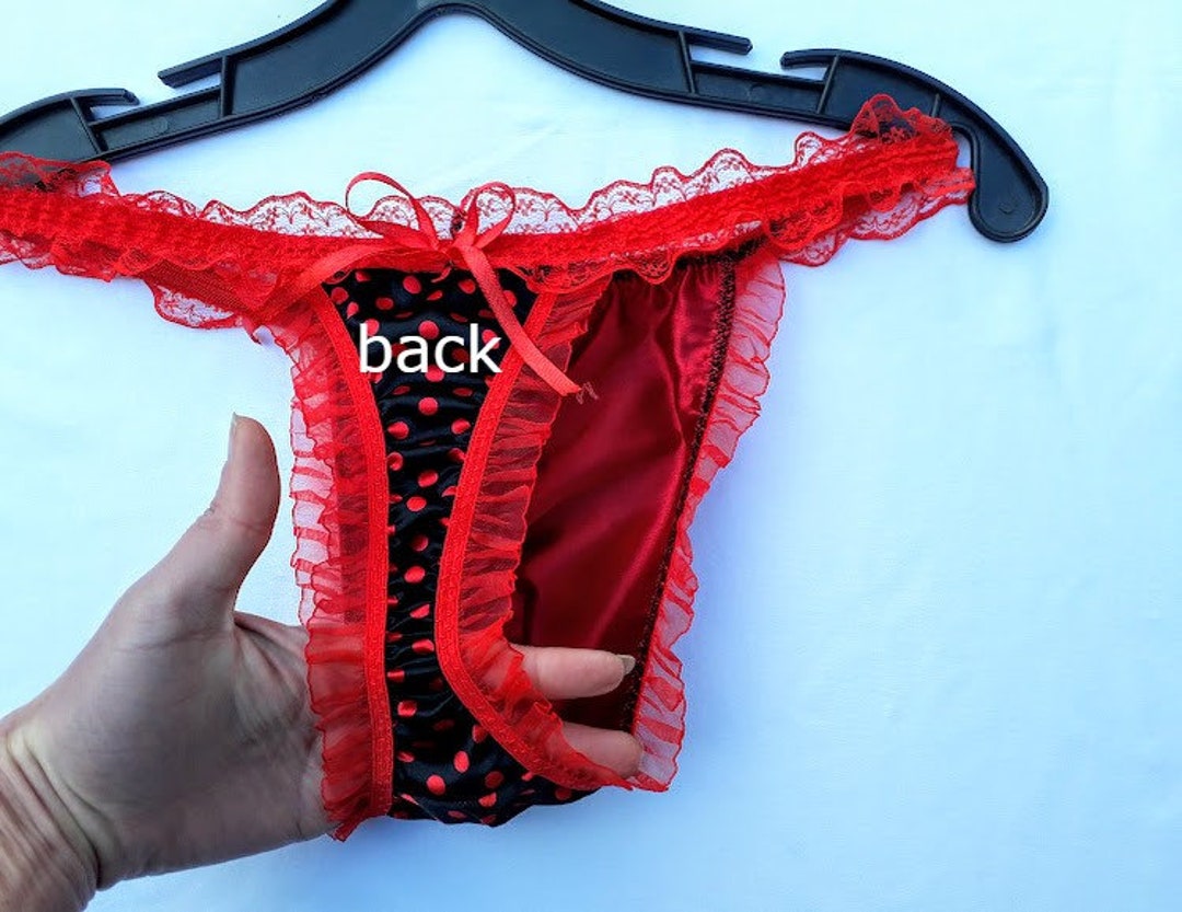 Mens Sissy Panties Silky Men Underwear Shiny Smooth Briefs Custom Lace