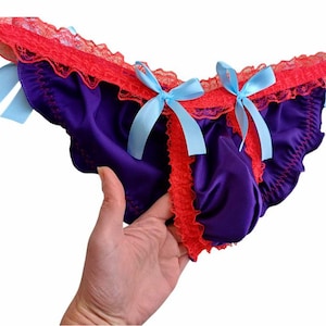 Mens Underwear sissy Lace Panties Low Rise Satin Panties Custom New Colors Satin Sissy Full Panty Double Layer Forward Silky mens briefs
