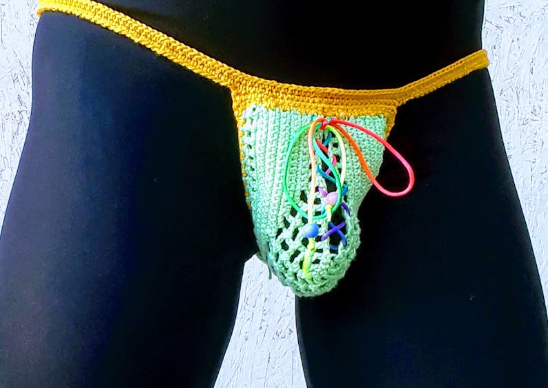 Sexy érotique micro String crochet G-String hommes image 0.