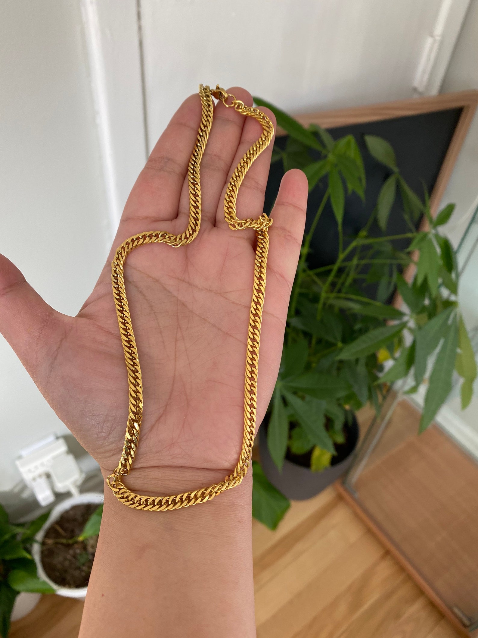 Fat gold necklace Clearance