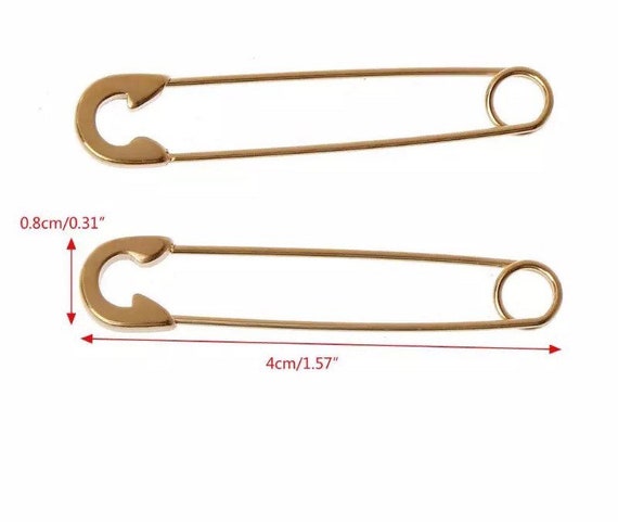 Stainless Titanium Steel Safety Pin Earrings Hypoallergenic
