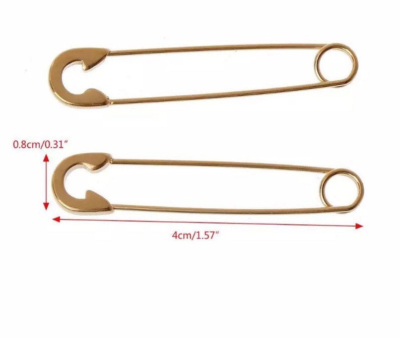 Titanium safety pin earrings Clearance