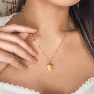 18K Gold Locket Heart - Water and Tarnish resistant