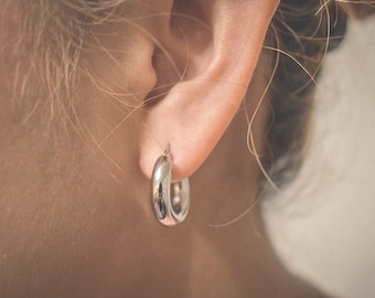 Chunky Hoop Earrings - Etsy