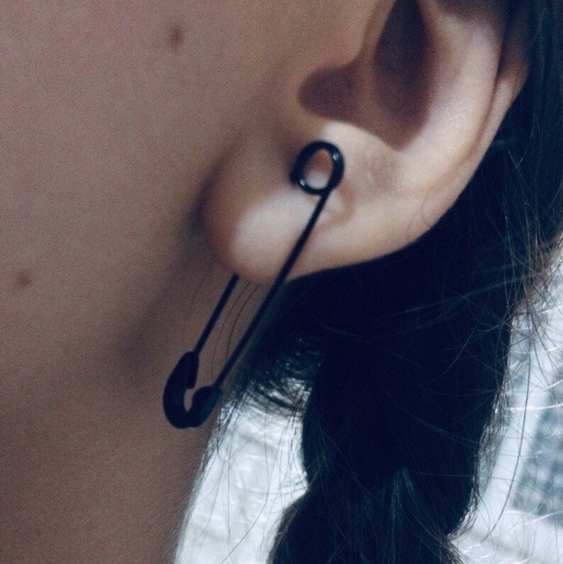 Titanium safety pin earrings Clearance