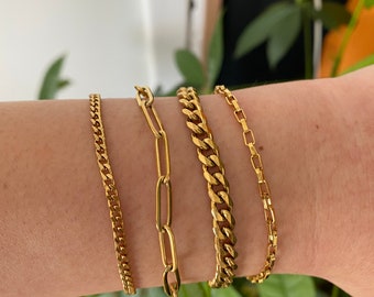 18K Gold Bracelets- Water and Tarnish Resistant