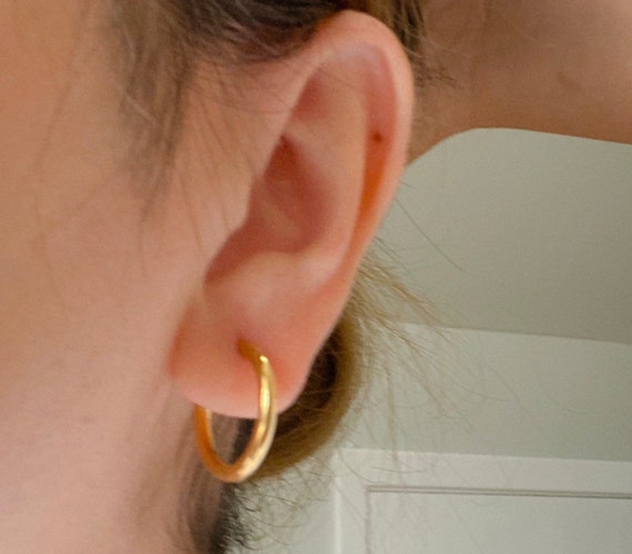Infinity Hoop Earrings Gold Hoop Earrings Water and Tarnish