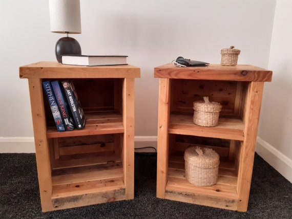 Bedside Table Bedside Cabinet Rustic Bedside Table Rustic Etsy