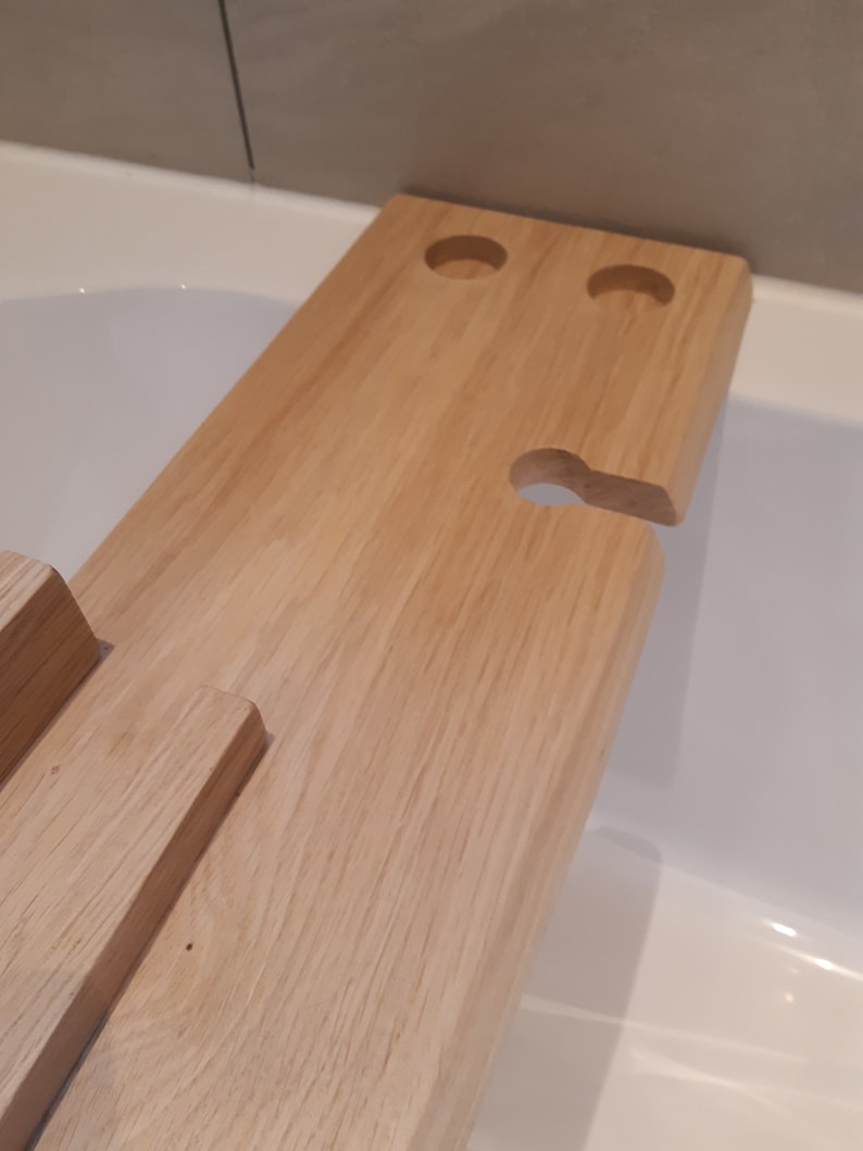 Bath caddy Oak bath caddy wooden bath tray bathroom Etsy