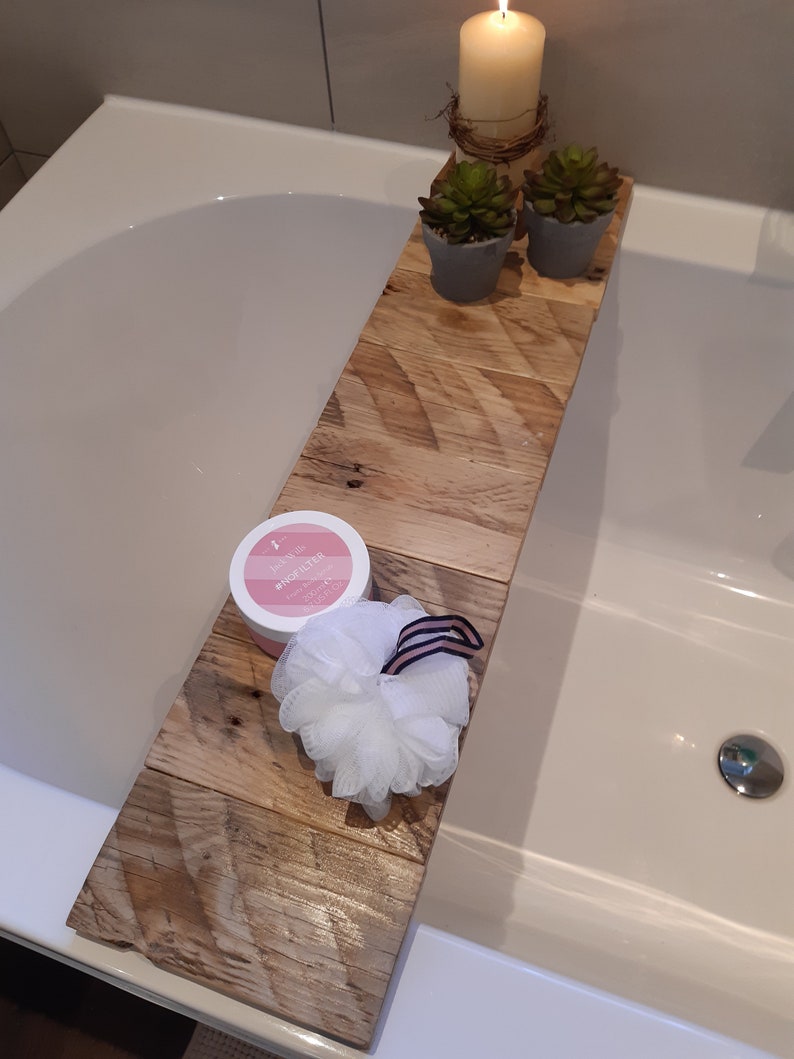 Bath Caddy Rustic Bath Caddy Wooden Bath Caddy Bath Shelf Etsy UK