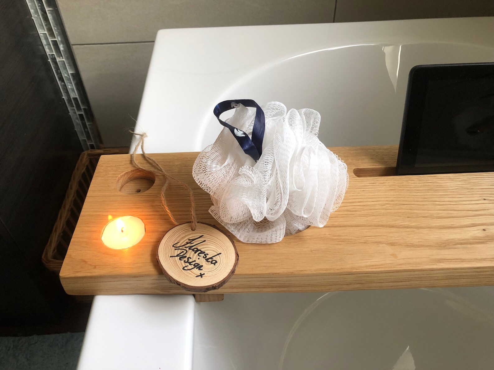 Bath caddy Oak bath caddy wooden bath tray bathroom Etsy