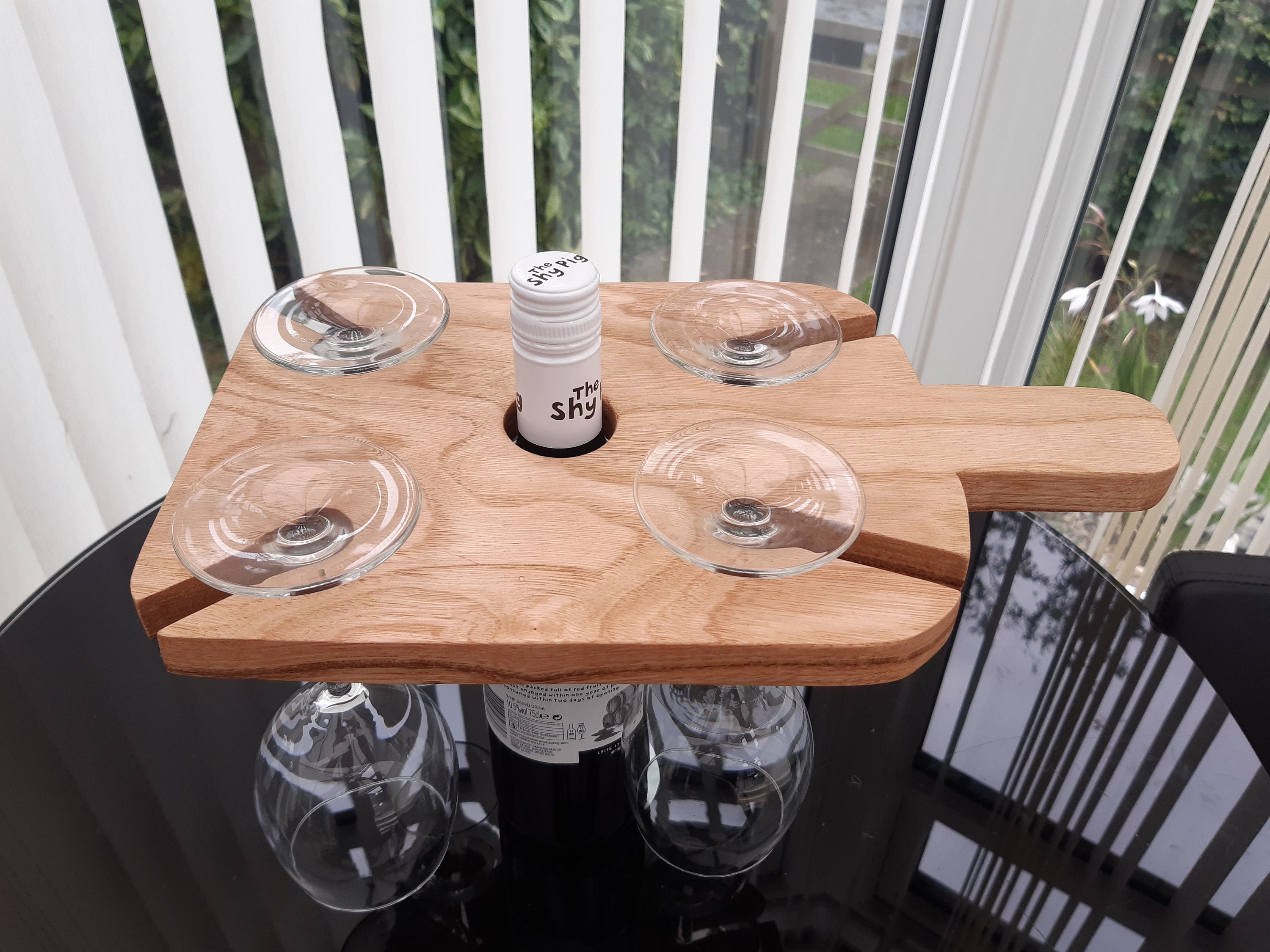 Wine serving tray Wine rack Glasses serving tray Wine Etsy