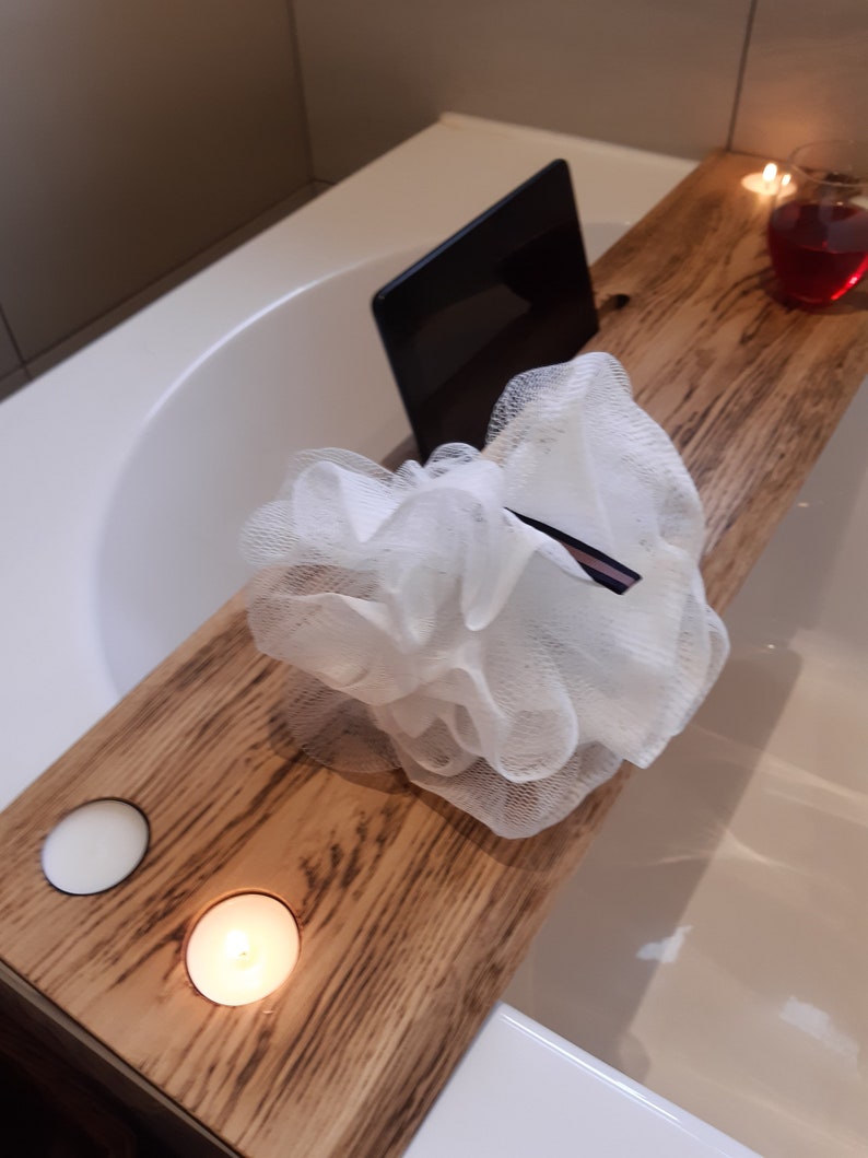 Bath Caddy Oak Bath Caddy Wooden Bath Tray Bathroom Etsy UK