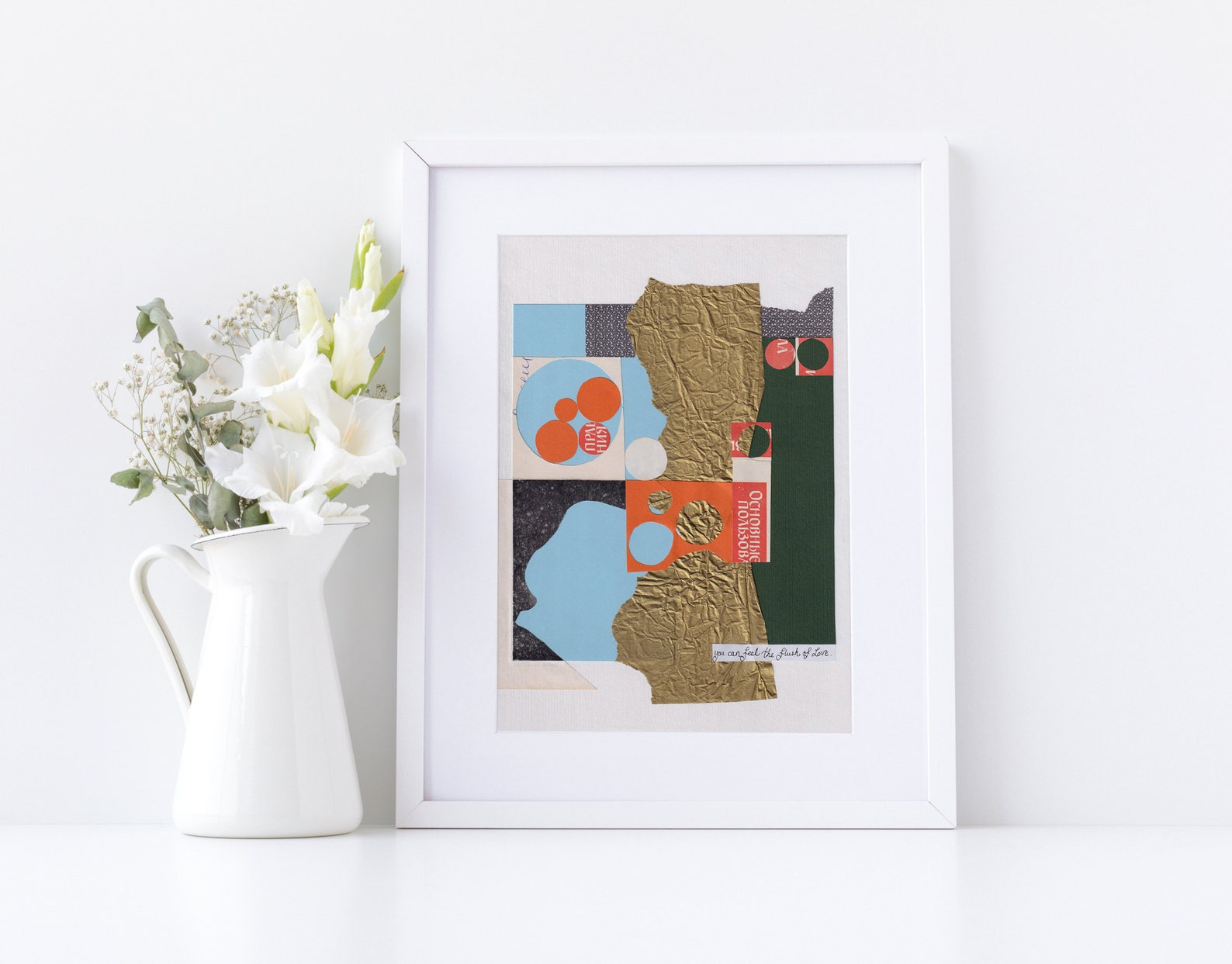 Mid Century Wall Art / Original Artwork Handmade Collage / Etsy