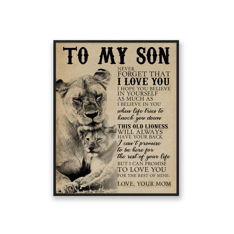To My Son Printable Poem Mother to Son Gift Boys Bedroom - Etsy