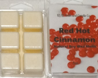 Red hot Cinnamon wax melts, soy wax melts, fall wax melts, autumn wax melts, Christmas wax melts, home decor