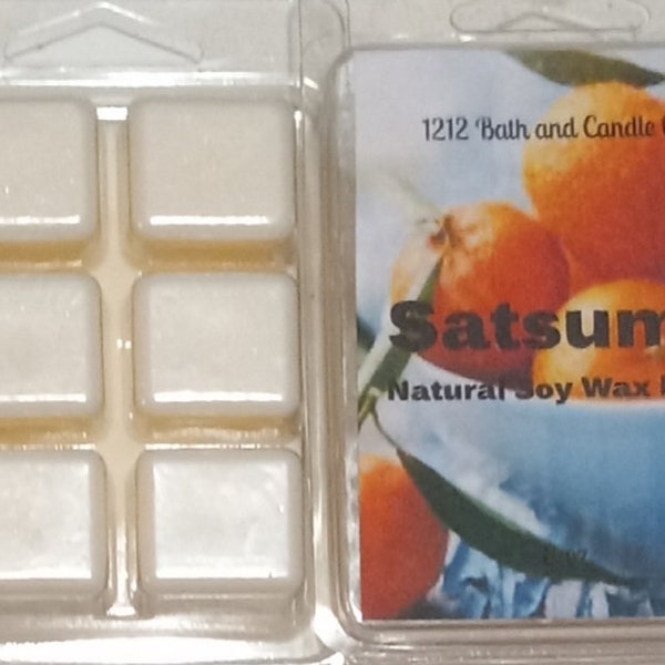 Satsuma wax melts, soy wax melts, citrus wax melts, fruity wax melts, strong wax melts, summer wax melts