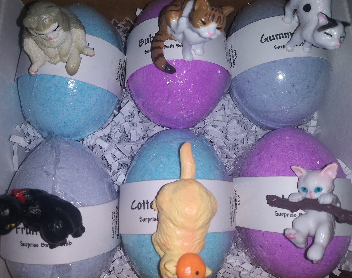 Cat surprise bath bombs bath bombs gift set for kids bath Etsy