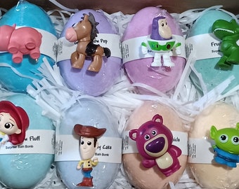 Bath bombs for kids, bath bomb gift set, toy in bath bomb,  party favors, gift for boy, gift for girl