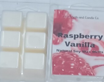 Raspberry Vanilla wax melts, soy wax melts,  summer wax melts, strong wax melts, fruity wax melts