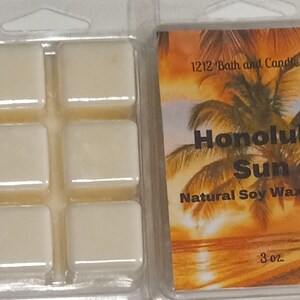 Honolulu sun wax melts, soy wax melts, summer wax melts