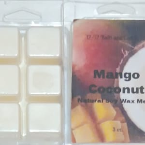 Mango coconut wax melts, soy wax melts, summer wax melts