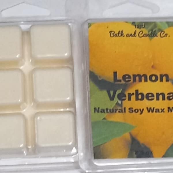 Lemon verbena wax melts, strong soy wax melts, citrus wax melts