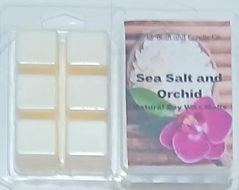 Sea salt and orchid wax melts, soy wax melts
