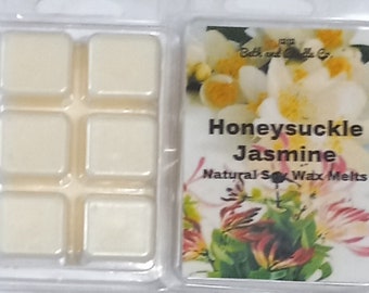 Honeysuckle and Jasmine wax melts, soy wax melts, summer wax melts, strong wax melts, floral wax melts