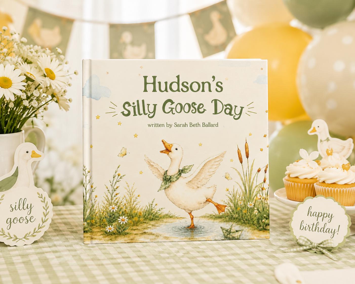Personalized Silly Goose Children's Book, Custom Name Story, Watercolor Illustrations, Keepsake Bedtime Book