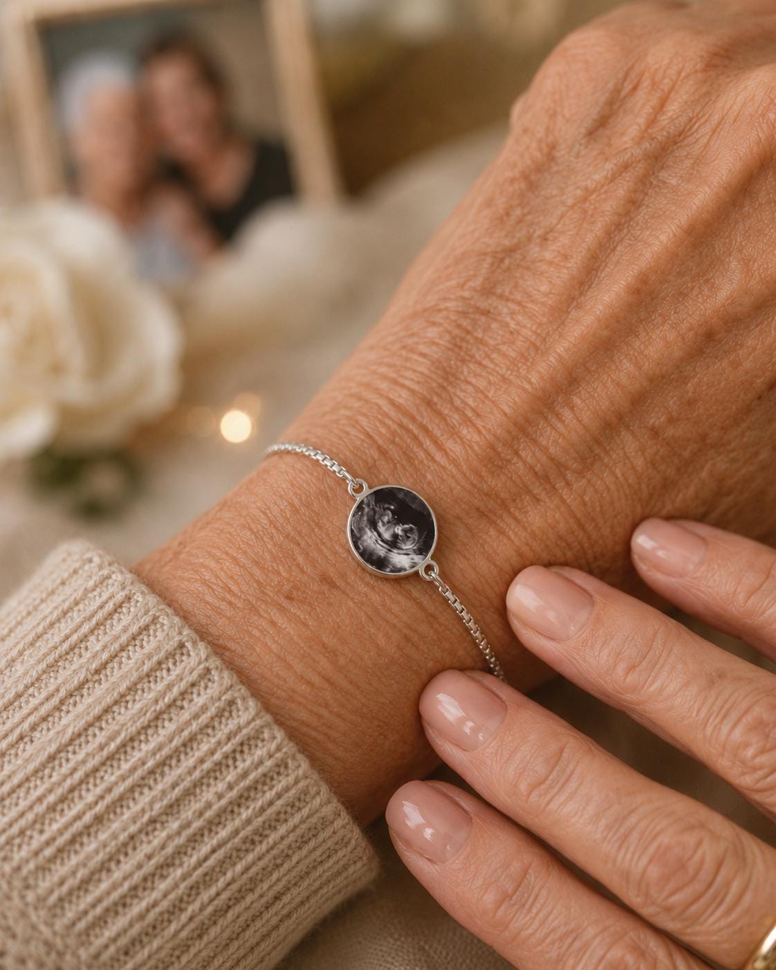 Personalized Ultrasound Charm Bracelet, Custom Sonogram Keepsake,…