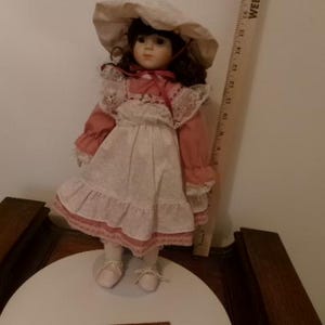 磁器人形 Porcelain Doll テディベア付き 三協 / ビスクドール(人形) / CLAUDIE et CLAUDE / 1976 / 日本 / 磁器