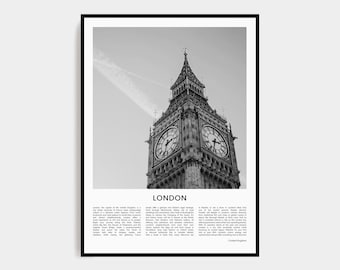 London Print, Black and White Poster, London Poster, London Photo, London Wall Art, United Kingdom Wall Art, UK