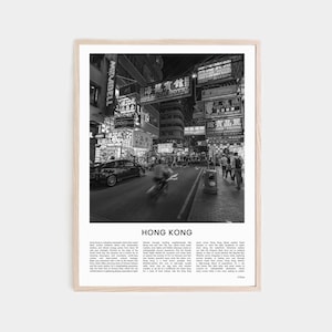 Hong Kong Print, schwarz weiß Poster, Hong Kong Poster, Hong Kong Foto, Hong Kong Art, Hong Kong Wandkunst, China, chinesische Wandkunst