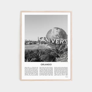 Orlando Print, Black and White Poster, Orlando Poster, Orlando Photo, Orlando Wall Art, Florida Wall Art, USA