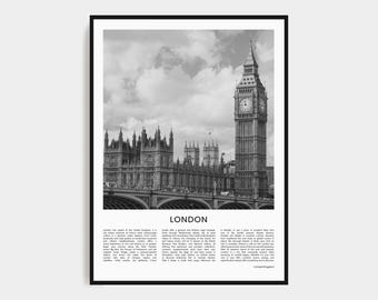 London Print, Black and White Poster, London Poster, London Photo, London Wall Art, United Kingdom Wall Art, UK