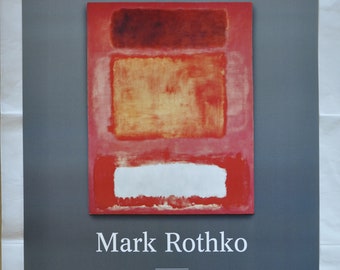 Mark Rothko, original exhibition official poster museum, Red, White and Brown, 1957