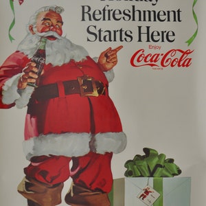 original poster USA 1998 Coca Cola Christmas Santa Claus, drink, bar, pub, kitchen image 1