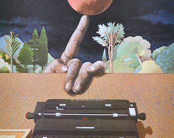 Milton Glaser Original Poster 1977 Advertising typewriter Olivetti
