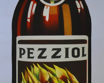 Adertising Cynar liquor artichoke, original LITHOGRAPH poster 1952, professional linen backed, restaurant, bar, pub, kitchen, EXCLUSIVE SALE