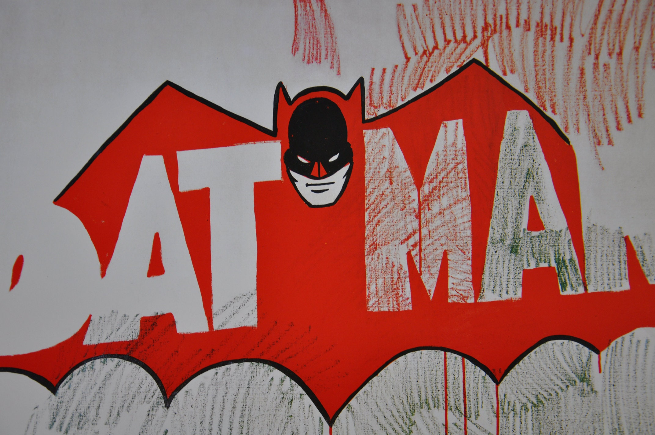 Andy Warhol batman Rare Original Poster Expo - Etsy