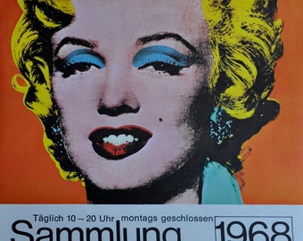 Andy Warhol Marilyn 1969!!! original exhibition poster Mint, Collection Karl Stroer Germay, art gallery, museum