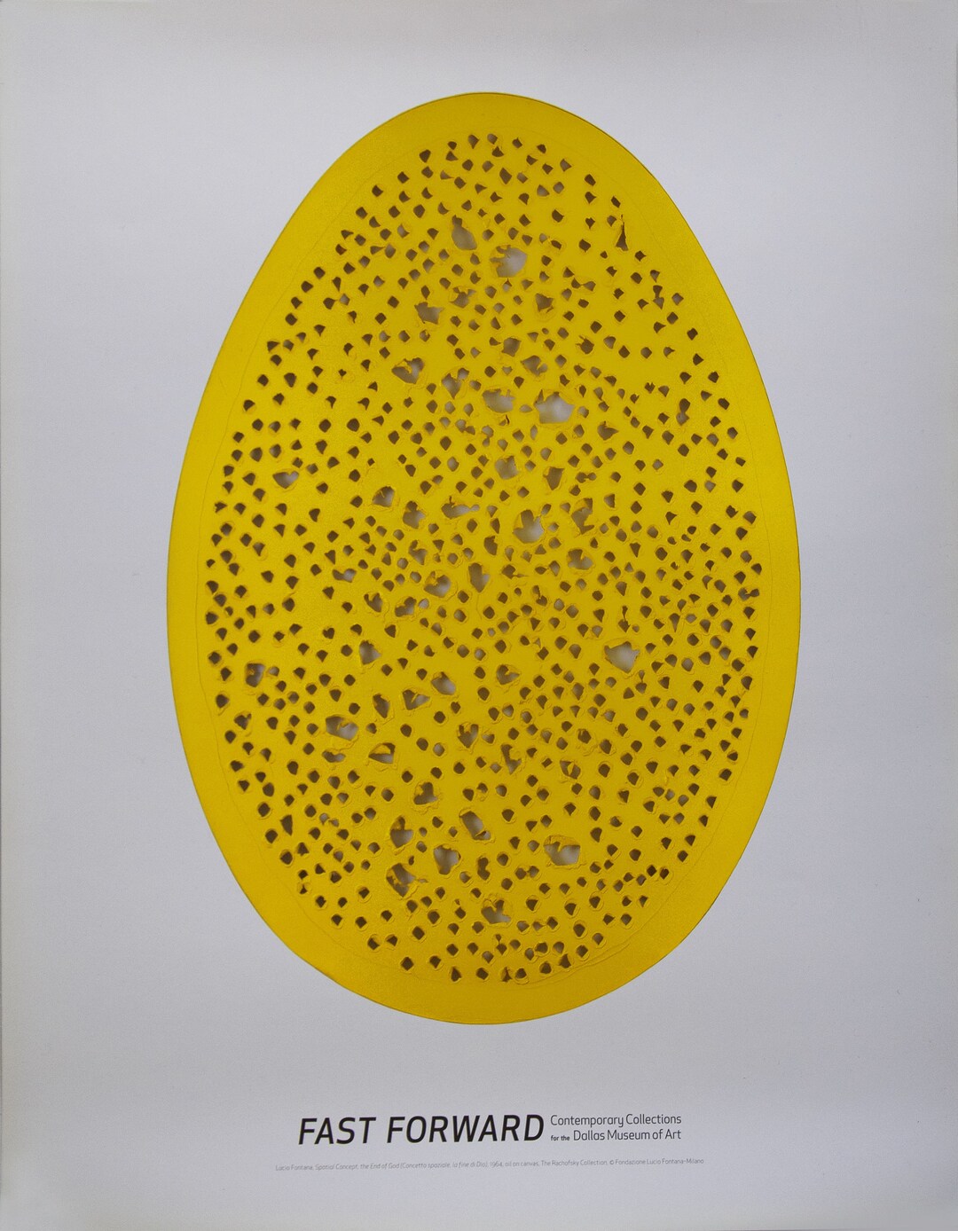 Spatialism Lucio Fontana, Original Poster, Spatialism, Yellow Oval, Dallas Museum ...