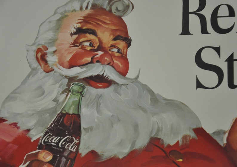 original poster USA 1998 Coca Cola Christmas Santa Claus, drink, bar, pub, kitchen image 5