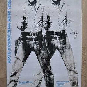 Andy Warhol Original Poster 1987 Elvis Presley expo Venice Italy image 4