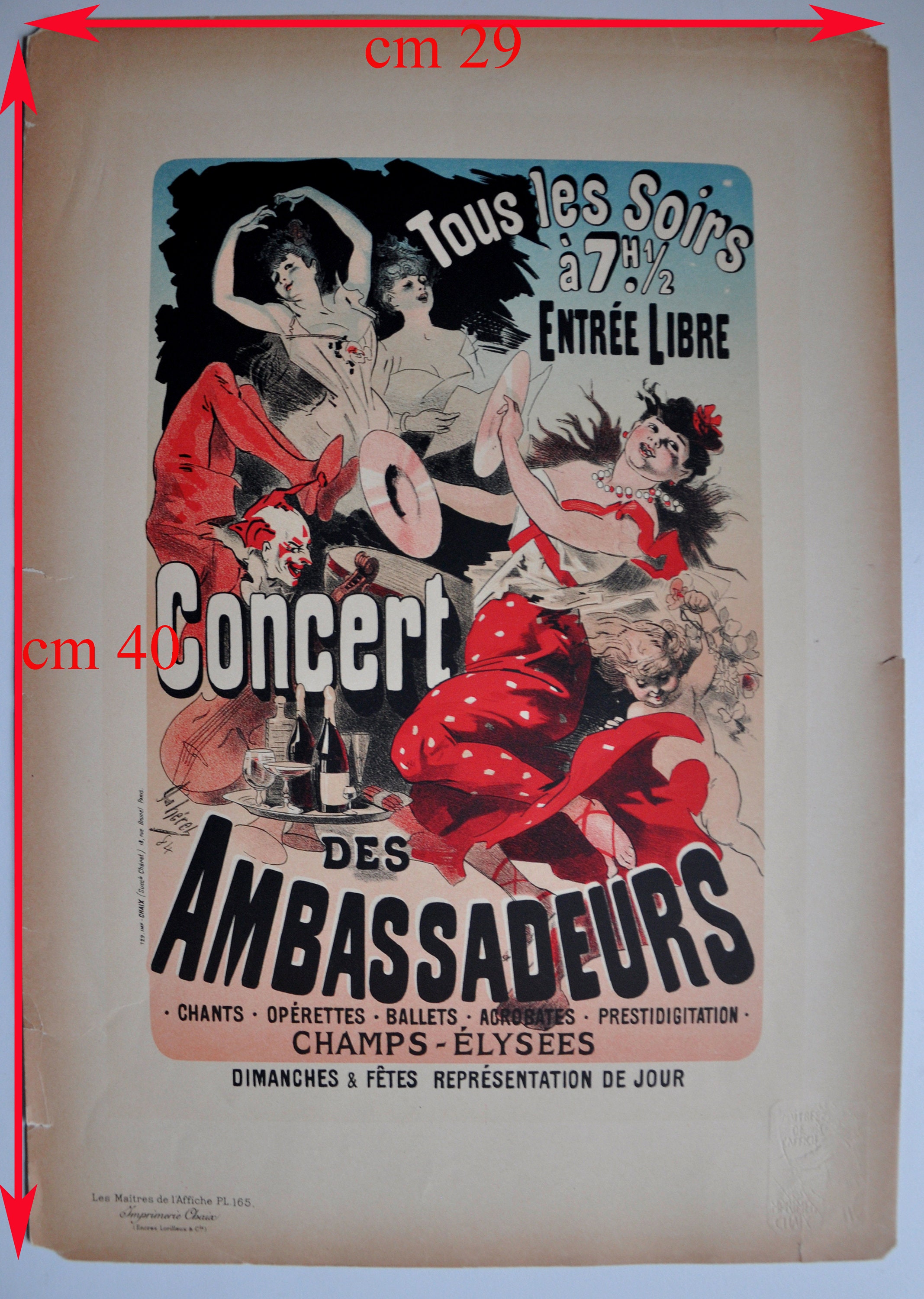 Jules Cheret Ambassadeurs Original Litho 1899 Le Maitres De - Etsy