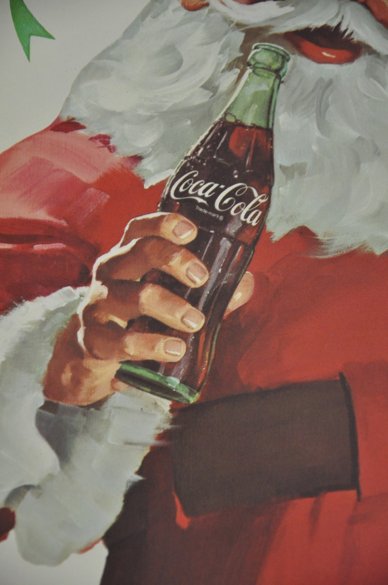 original poster USA 1998 Coca Cola Christmas Santa Claus, drink, bar, pub, kitchen image 4