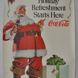 original poster USA 1998 Coca Cola Christmas Santa Claus, drink, bar, pub, kitchen image 6