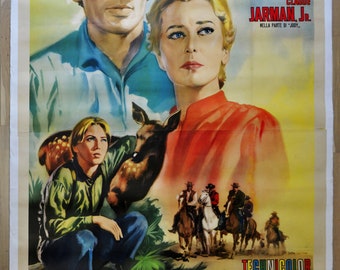 The Yearling original giant poster 1963 linen backed GREGORY PECK Jane Wyman Claude Jarman