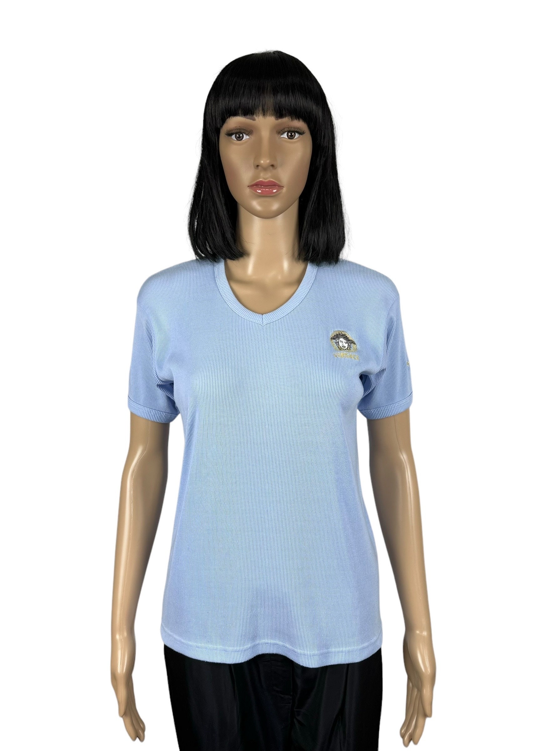 Tシャツ・カットソー VERSACE '90s Vintage Logo' T-shirt (10118821A08573 2B020) Versace Versace 90s Vintage logo T-shirt | A83915A228806A2048
